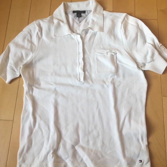 Vintage Tommy Hilfiger women’s white polo - Picture 2 of 4